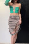 RUI Tie-Dye Drawstring Skirt RSS22WV07 Tie-dyed + Green Striped + Tie-Dye